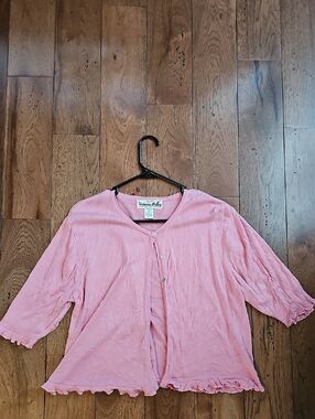 Victoria Halley Pink Silk Cardigan